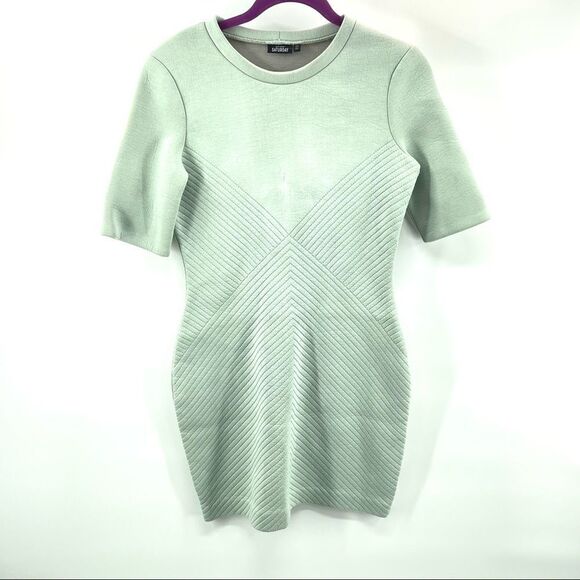 Kate Spade Saturday neoprene body on mini dress quilted medium mint green - Picture 1 of 12